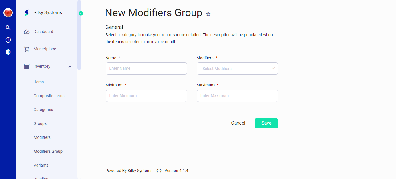 New Modifiers Group